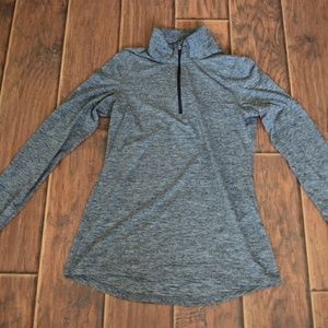 Champion Quarter Zip Grey Athletic Stretchy